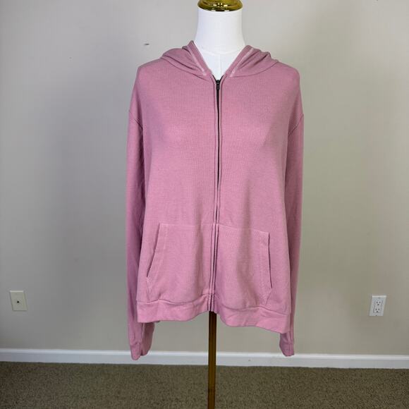 Fabletics Zip up Waffle Hoodie Sweatshirt Sweater US Women's 3X Plus - Picture 2 of 9